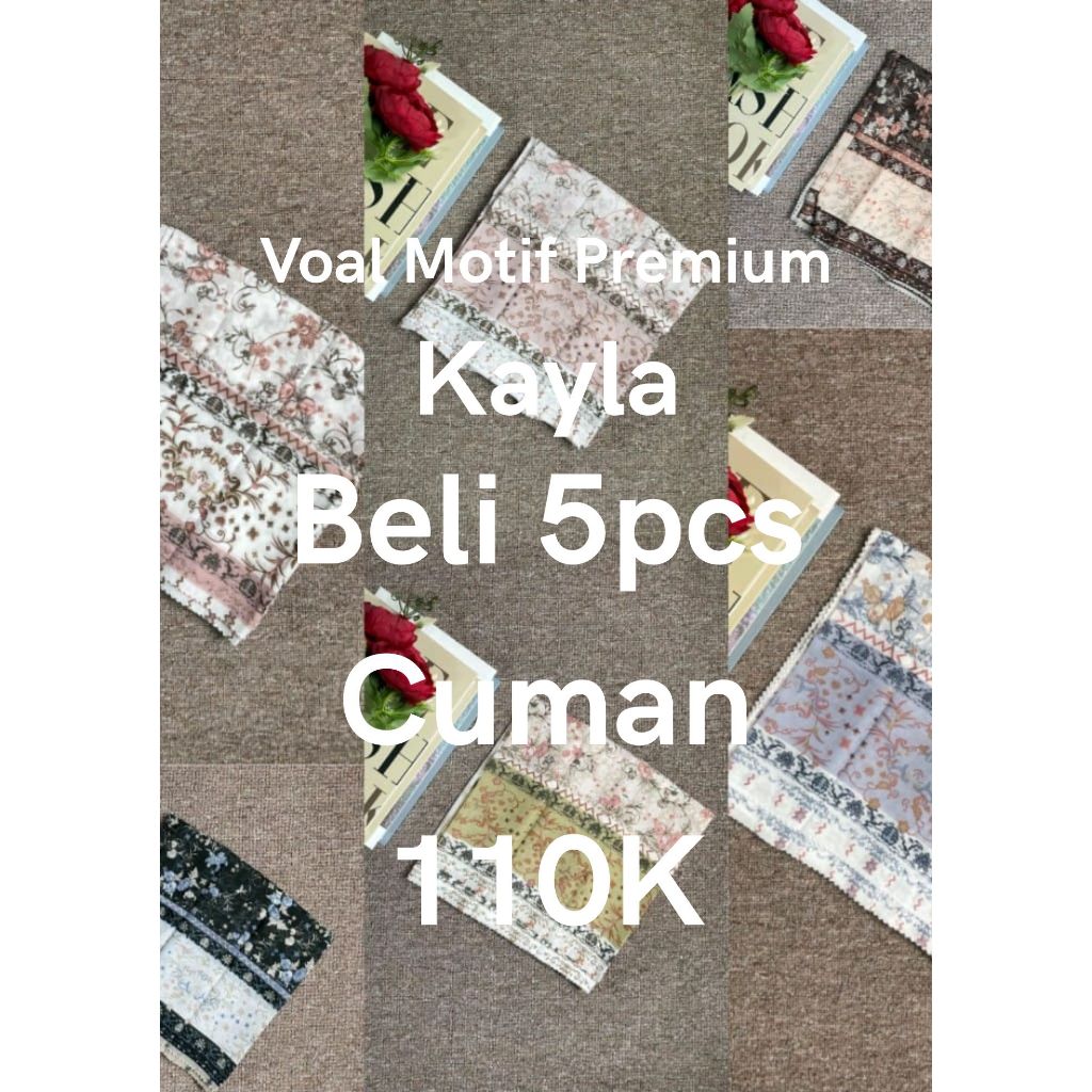 Special Hijab Motif Segi Empat Kayla / Kerudung Motif Segi Empat Kayla / Jilbab Segi Empat Motif Kay