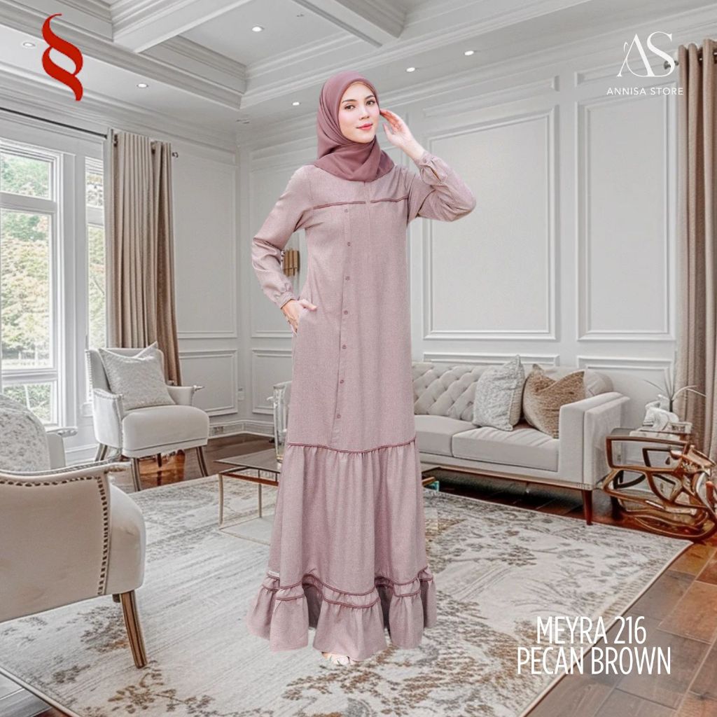 Gamis JUMBO Wanita BIG SALE SEPLY  MEYRA 216 PECAN BROWN / SEPLY  EKSIS 228 PECAN BROWN