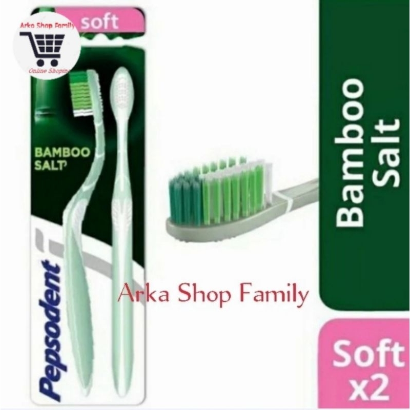 PEPSODENT Sikat Gigi Bamboo Salt Soft 2pcs