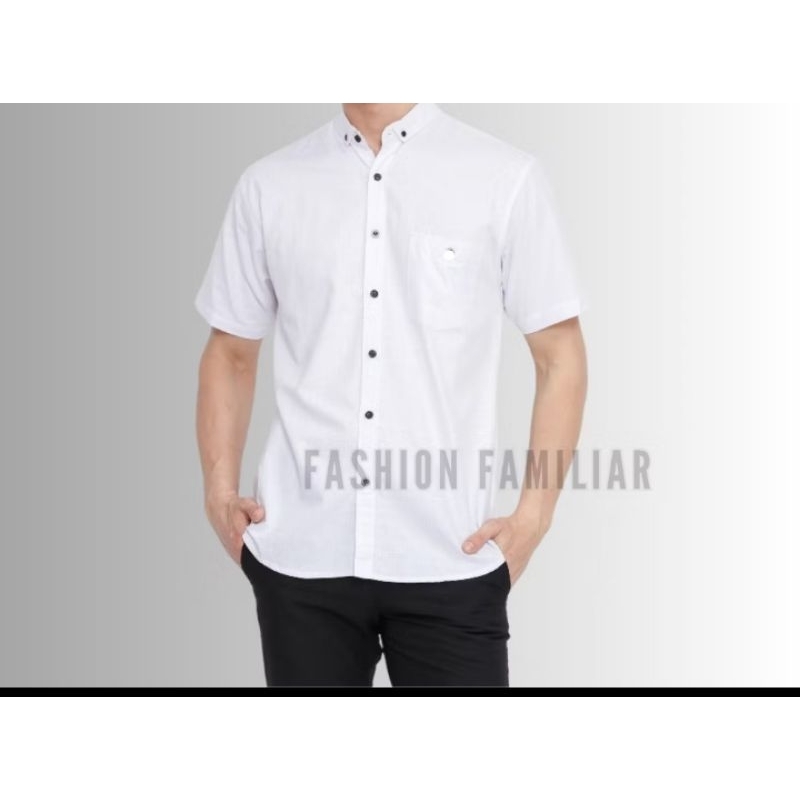 Kemeja Putih Pria Lengan Pendek/Kemeja Kerja lengan pendek