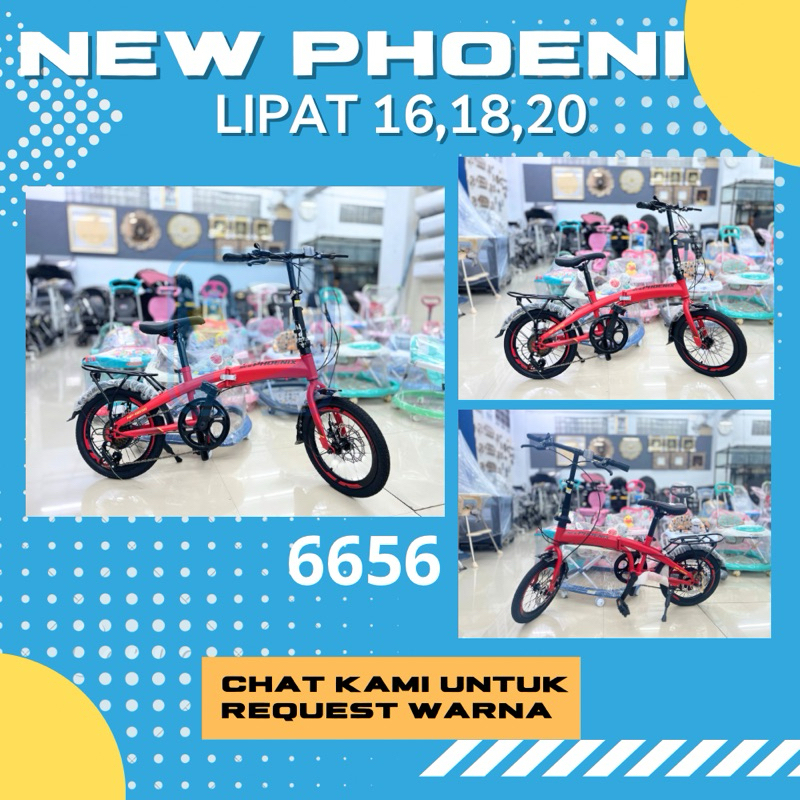 SEPEDA LIPAT ANAK 20 NEW PHOENIX 6656 [ PROMO LAMONGAN ]