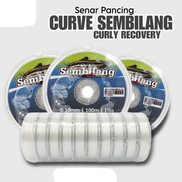 Senar Anti Keriting Curve SEMBILANG Monofilament 100 Meter