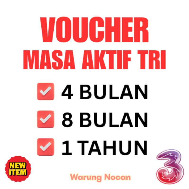 Perpanjangan Masa aktif Kartu Tri three 3 1 tahun