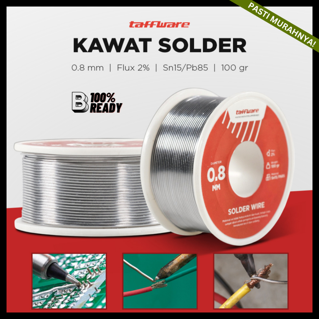 Kawat TImah Solder 0.8mm 100gr / TImah Solder 0.8 mm / Kawat Tenol Timah Solder / Kawat Timah Solder