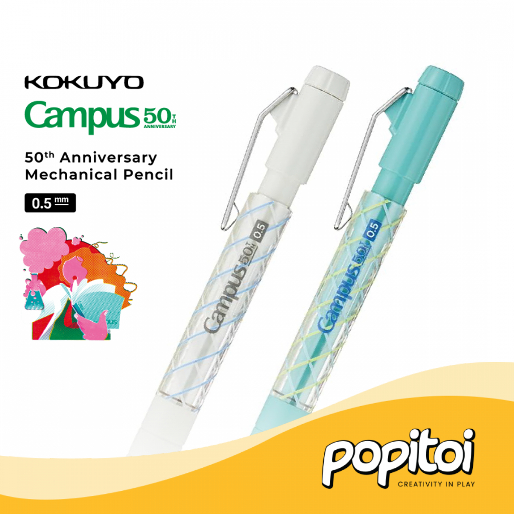 

Kokuyo 50th Anniversary Easy to Hold Hexagonal Grip Mechanical Pencil 0.5 mm Pensil Mekanik Cetekan