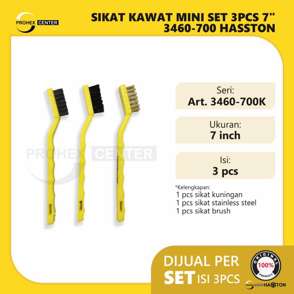 Kawat Sikat Hasston Prohex Set 3 In 1 Mini Alat Pembersih Batang Bonsai Anggur Peralatan Tanaman 7 I