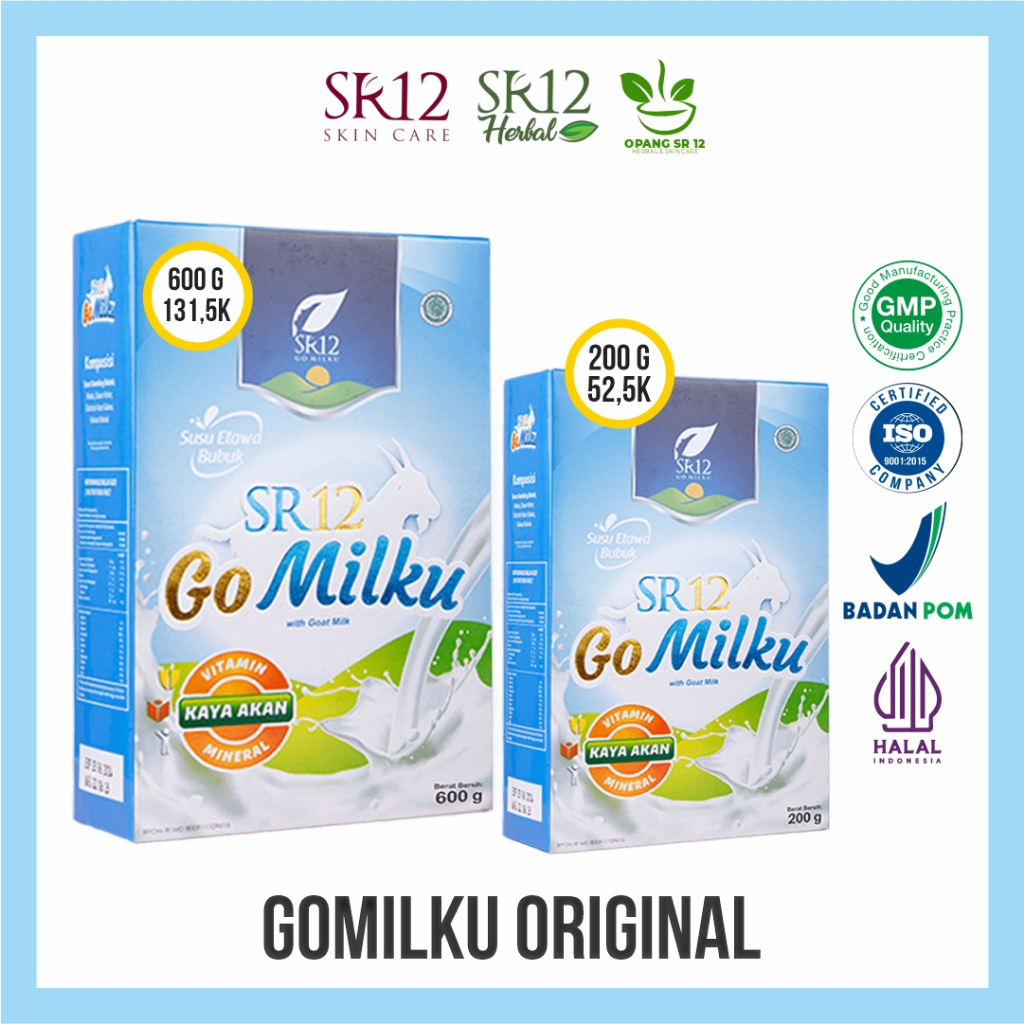 

GOMILKU SR12 / SUSU KAMBING ETAWA / GOAT MILK / SUSU BUBUK UNTUK MENGATASI BERBAGAI PENYAKIT