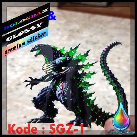 

GODZILLA Stiker Premium FILM Glossy & Hologram ukuran +-6-12cm