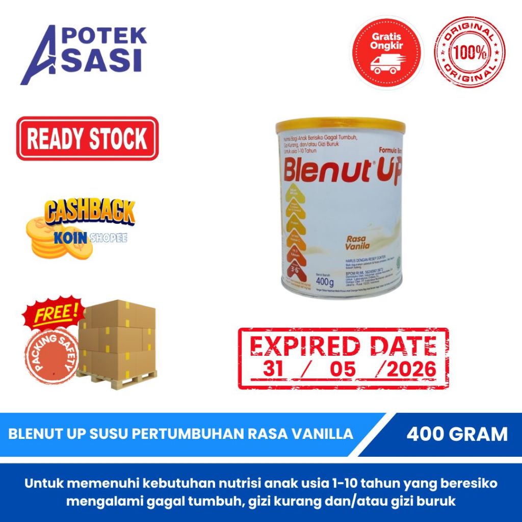 

BLENUT UP SUSU PERTUMBUHAN RASA VANILLA KALENG 400 GR