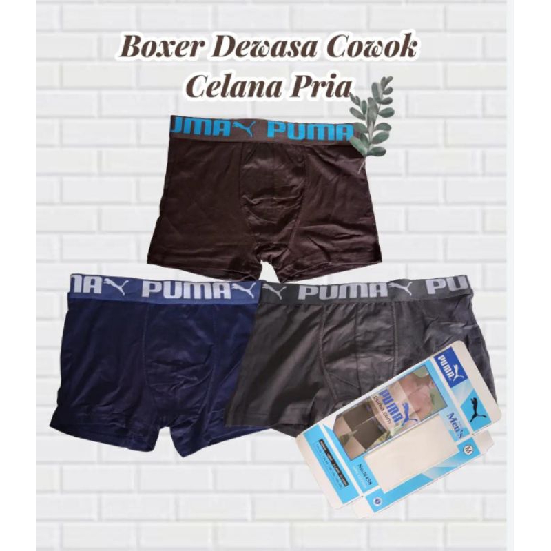 ISI 3 CELANA DALAM PRIA BOXER PUMA KARET PINGGANG BERKUALITAS