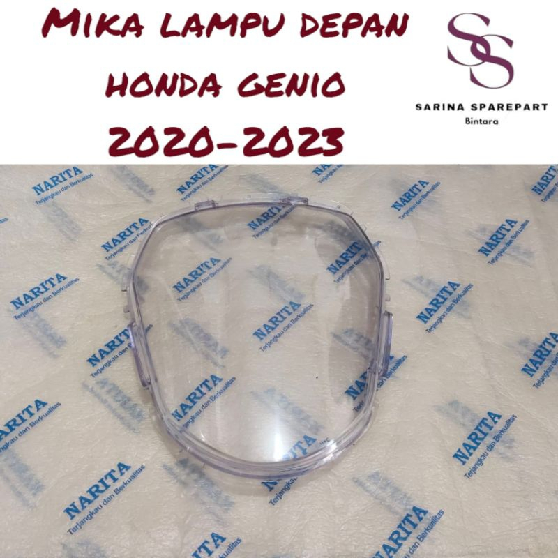 mika kaca lampu depan Honda genio mika lampu depan Honda genio merk Narita mika lampu depan genio