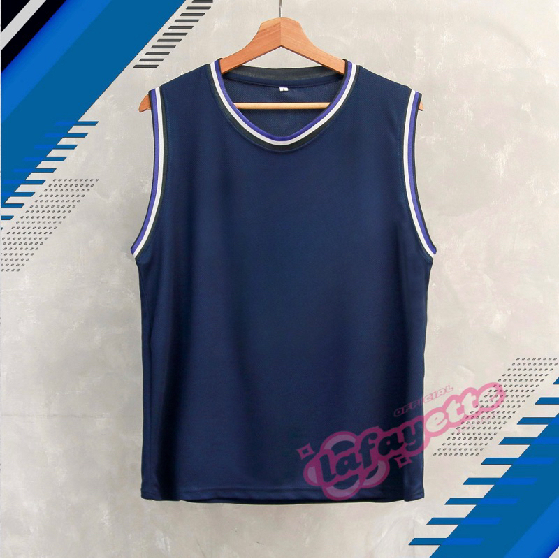 pengiriman cepat jersey polos singlet baju basket olahraga baju gym pria wanita size l-xxl
