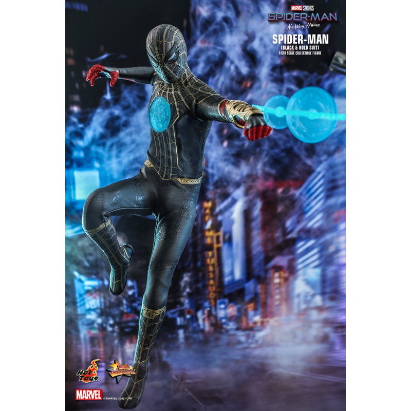 Hot Toys 1:6 | Spiderman Black and Gold Suit | Spiderman No Way Home Movie Masterpiece Action Figure
