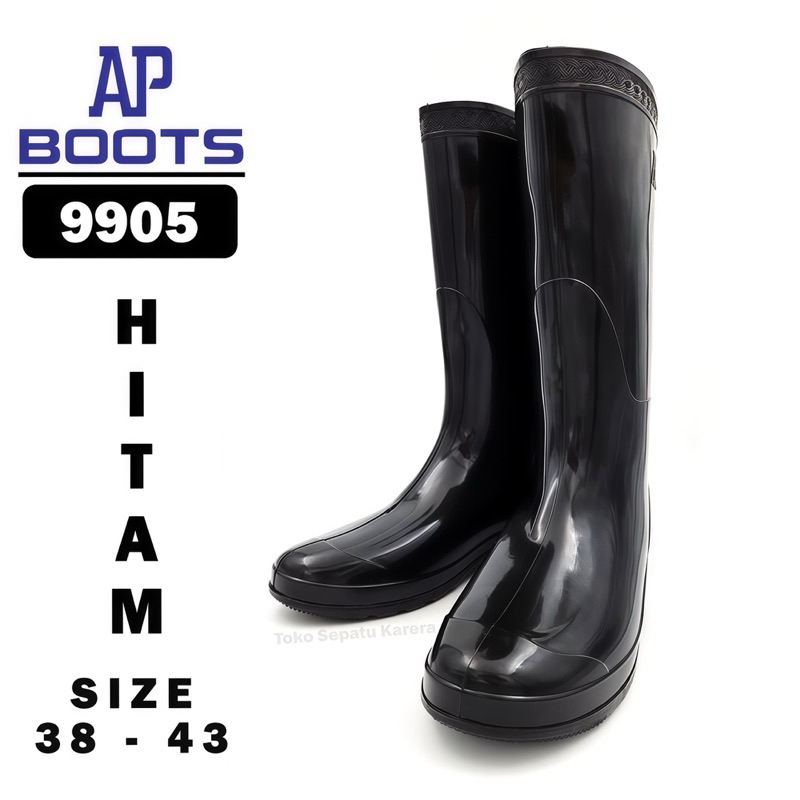 Sepatu AP Boots 9905 Hitam. 100% Original AP Boots.