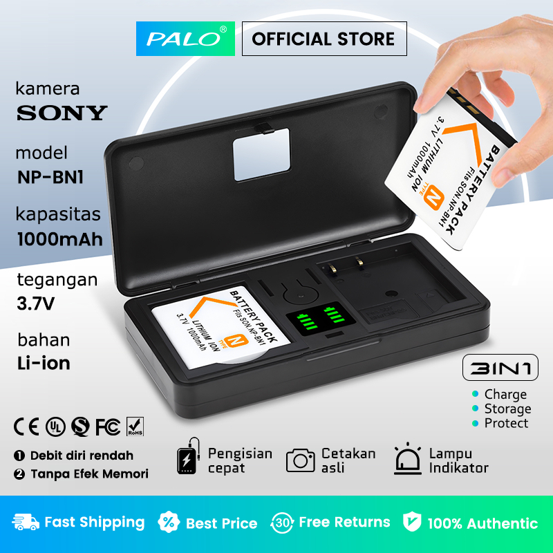 PALO NP-BN1 NP BN1 BN Kamera Baterai & Charger Battery For Sony Cyber-shot DSC-QX10 DSC-QX100 DSC-T9