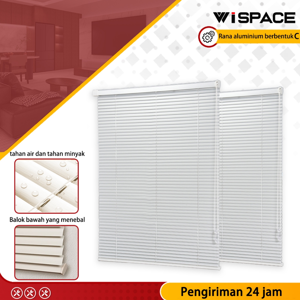 Venetian Blind Sharp Point Aluminium Tirai Modern Tirai Outdoor Horizontal Blind Aestethic Tahan Pan