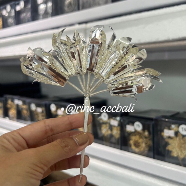 Cucuk Bunga Cempaka Perak Premium Tebal / Tusukan rambut bali / konde emas bali / Bunga sanggul bali
