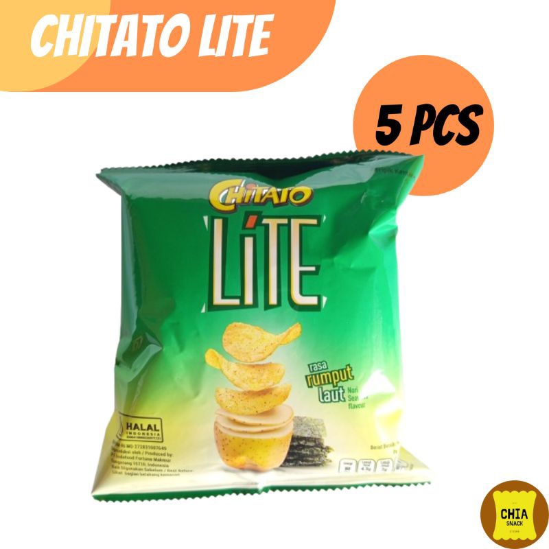 

[Paket 5] Chitato Lite keripik kentang rasa rumput laut 14 gram x 5 pcs
