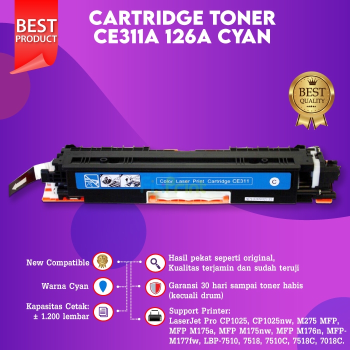 FixPrint Cartridge Toner 126A CE310A CE311A CE312A CE313A Compatible For Printer CP1025 M177fw