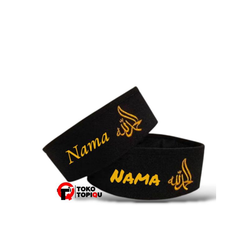 Songkok Logo Bordir/ Songkok Bordir Alhamdulillah / Peci Logo Bordir/ Peci Bordir Nama