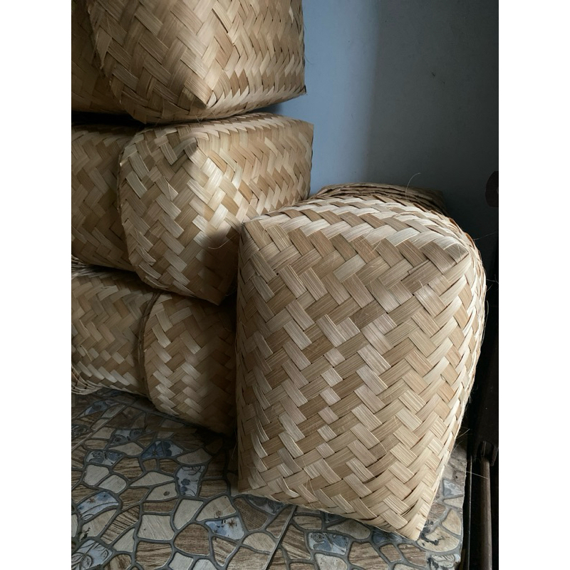 Sepasang Besek jumbo persegi panjang 40x25x15 Bakul Bambu Besek PSHT Besek Merpati Besek Walet