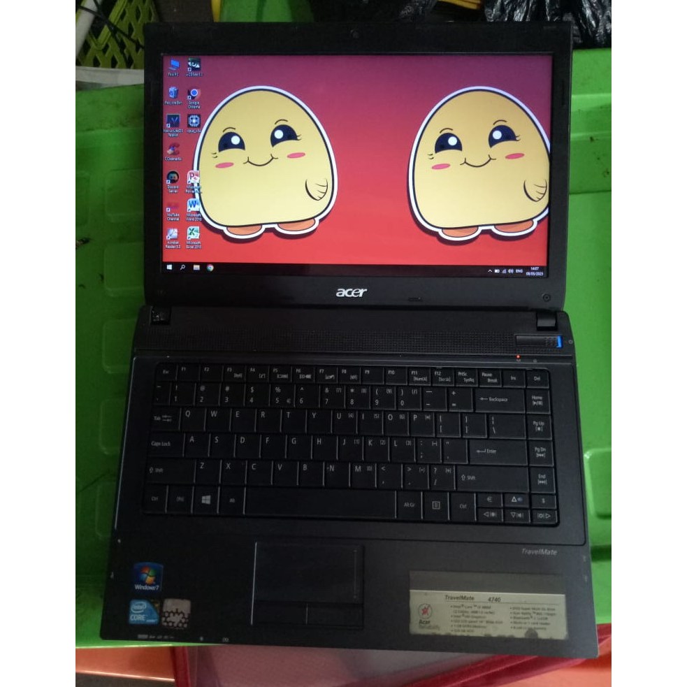 Laptop Acer TravelMate 4740-Core i5 RAM 8GB/SSD 128GB(Baru)+ HDD 500GB Ex. Kantor NORMAL