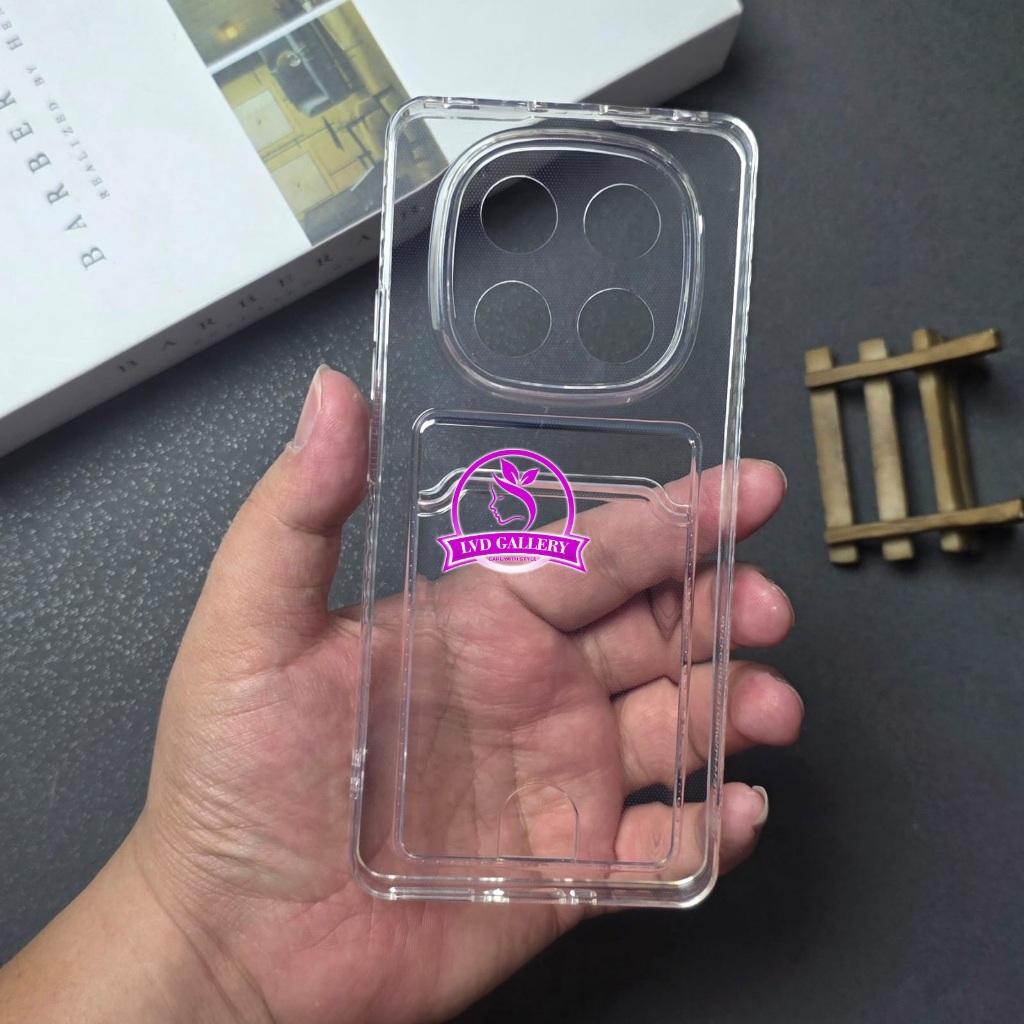 Poco X7 5G Poco X3 GT Clear Card Case Slot Kartu Case Bening Poco X7 5G Poco X3 GT