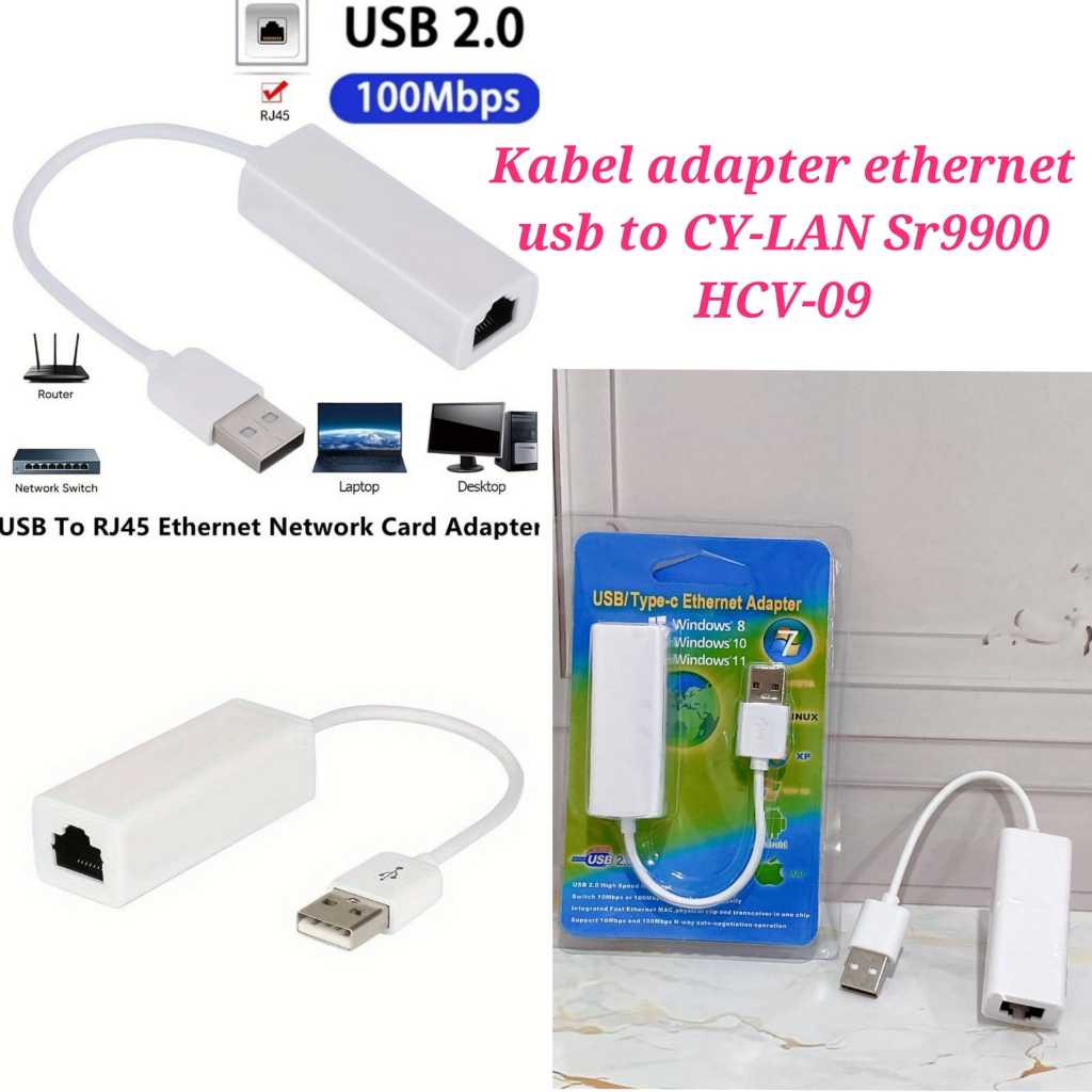 KABEL ADAPTER ETHERET USB TO CY-LAN SR9900 HCV-09