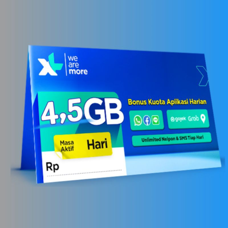 VOUCHER KUOTA XL 4,5GB 30HARI REGIONAL JAWA BARAT