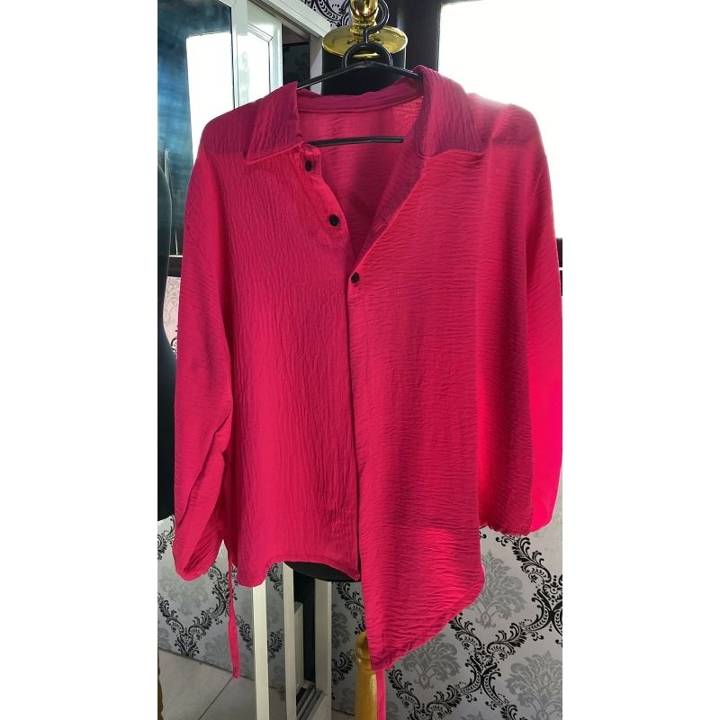 PRELOVED KEMEJA PINK FANTA