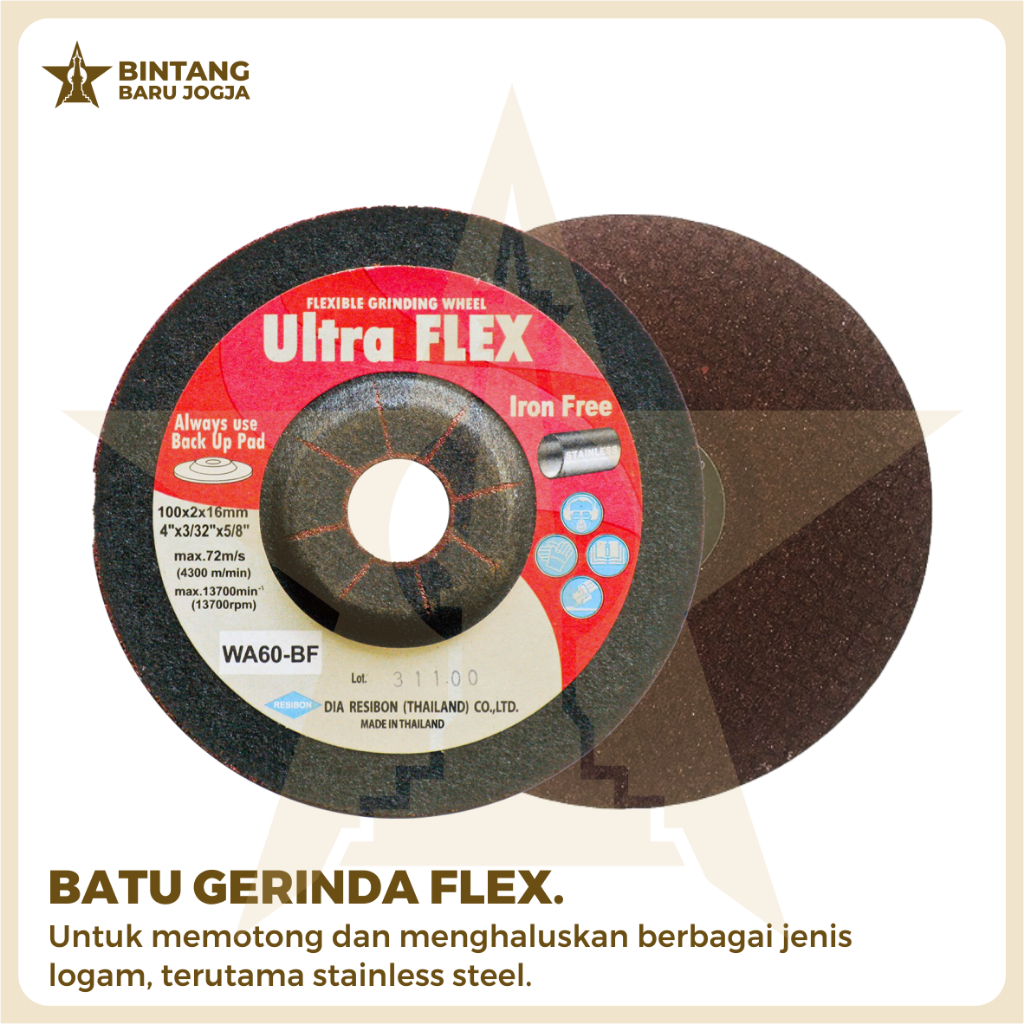 Batu Gerinda Gerenda Batu Poles Batu Potong Flexsible Ultraflex