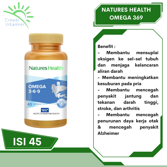 NATURE'S NATURES NATURE HEALTH OMEGA 3 369 FISH SALMON OIL 45 SOFTGELS