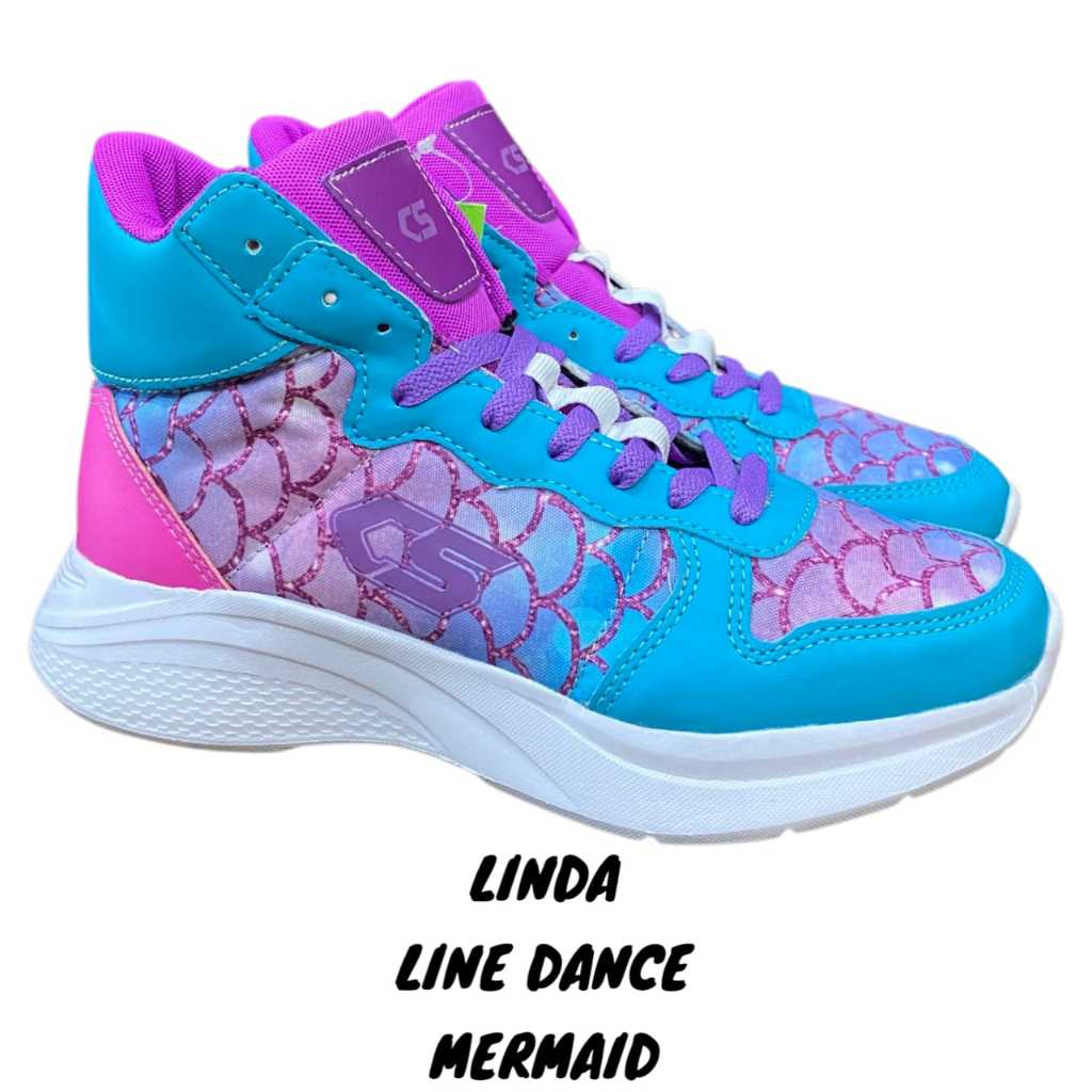 CHOSAMON Linda Line Dance Mermaid - Sepatu Olahraga Senam Line Dance Zumba