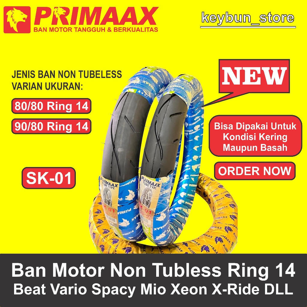 Ban Motor PRIMAX Sk01 Ring 14 Cocok Untuk Motor Vario Beat Mio Nouvo Fino