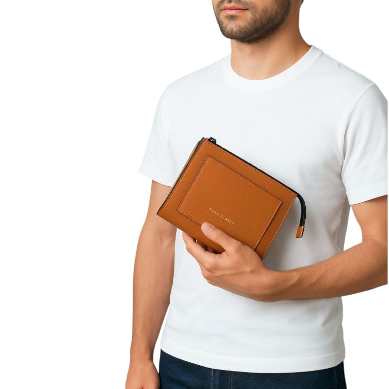 MJ CLUTCH Grind Leather Unisex