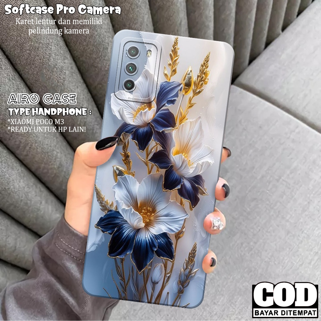 Softcase XIAOMI POCO M3 Terbaru Case XIAOMI POCO M3 Terbaru Fashion Case BUNGA Casing XIAOMI POCO M3