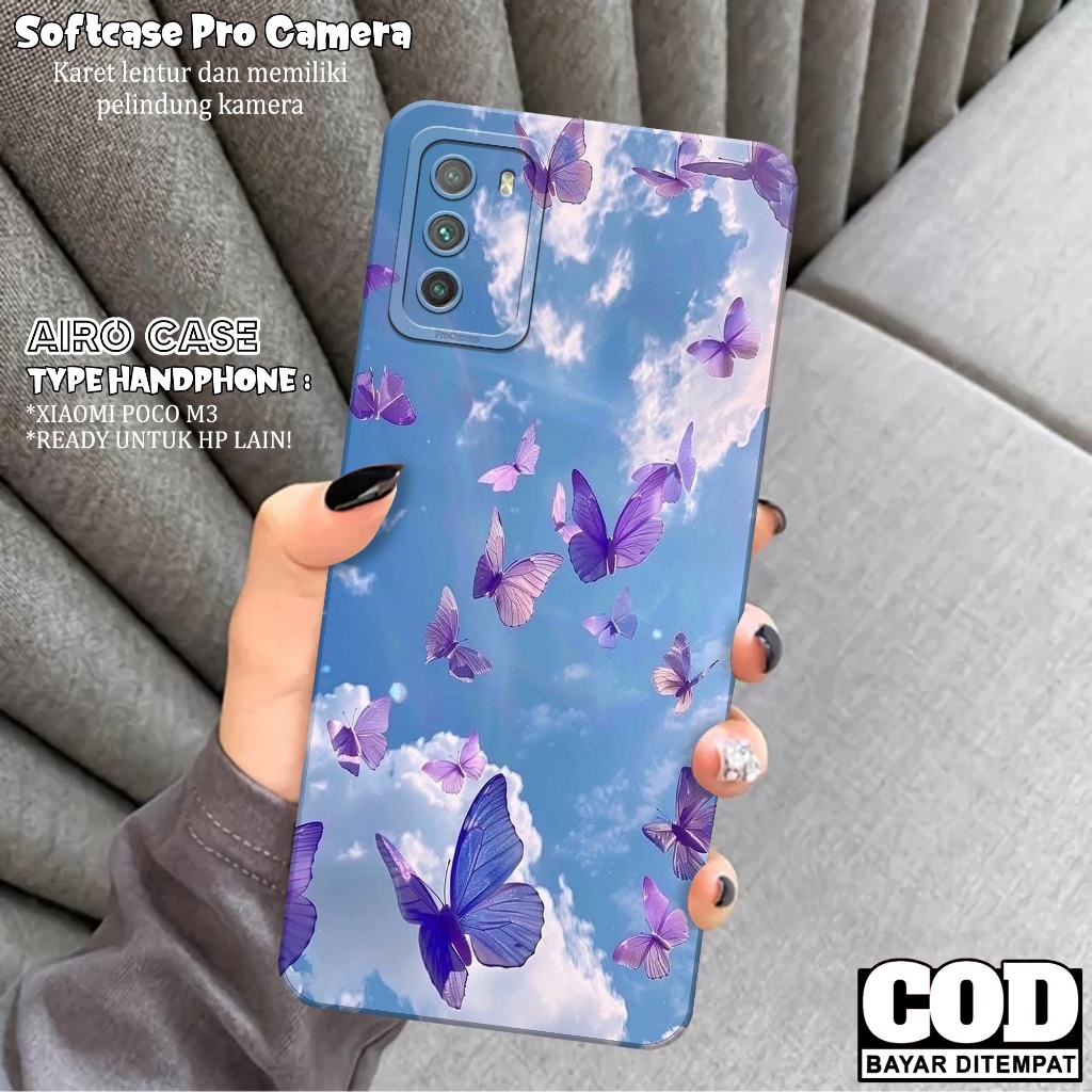 Softcase XIAOMI POCO M3 Terbaru Case XIAOMI POCO M3 Terbaru Fashion Case KUPU-KUPU Casing XIAOMI POC