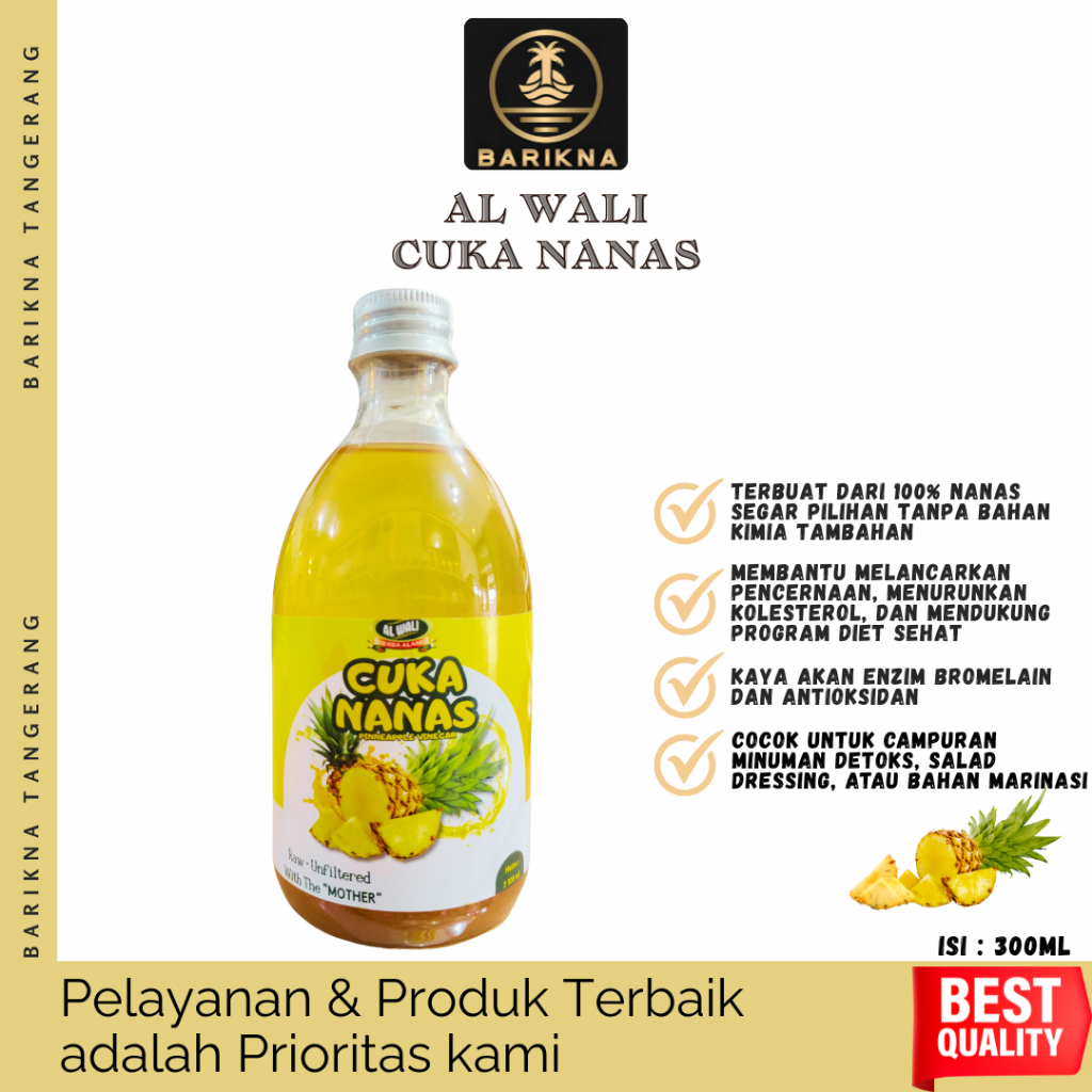 

CUKA/ NANAS/ CUKA NANAS/ AL WALI CUKA NANAS 300ML