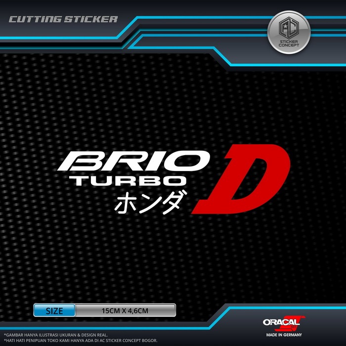 Sticker Cutting Honda Brio Turbo Jdm Stiker Kaca Body Mobil