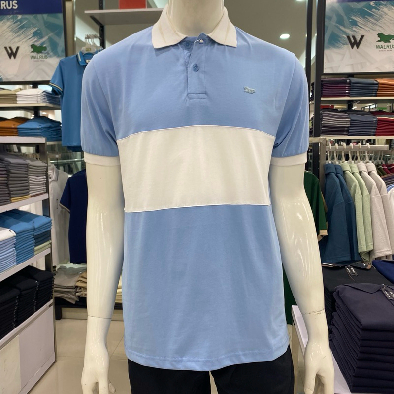 WALRUS - Polo shirt Pria Salur | kaos Berkerah | Super nyaman Berkualitas