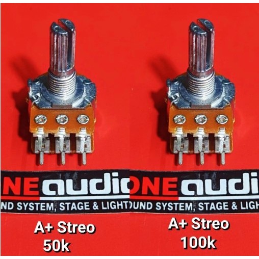 Potensio A-Plus Stereo 50k 100k Original Berkualitas