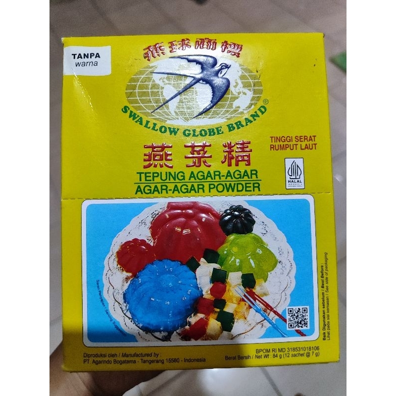 

Agar Agar Swallow Globe Brand sachet