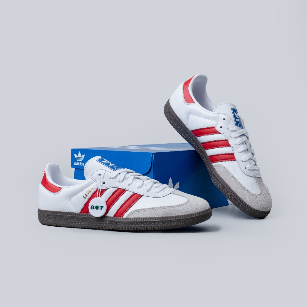 Adidas Samba White Scarlet