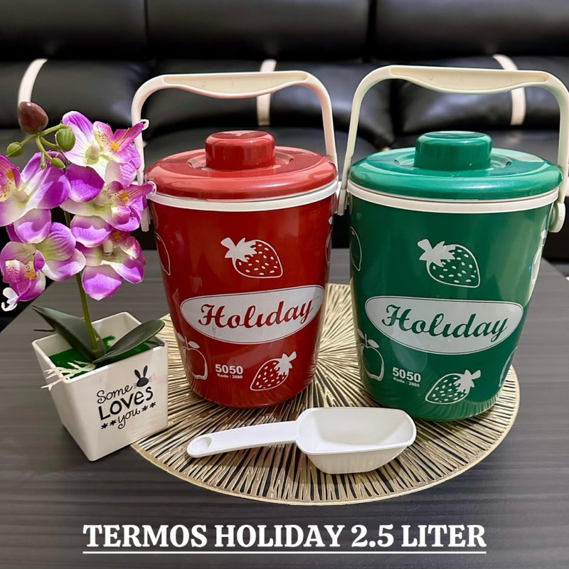 Termos Es Nasi Makanan HOLIDAY 2.5 Liter - Rice Bucket Mini 2.5L - Rantang Nasi Makanan Holiday