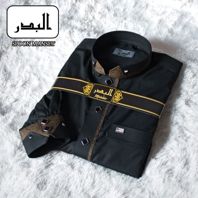 Jubah gamis katun spun madinah albadar lengan manset,gamis pria muslim