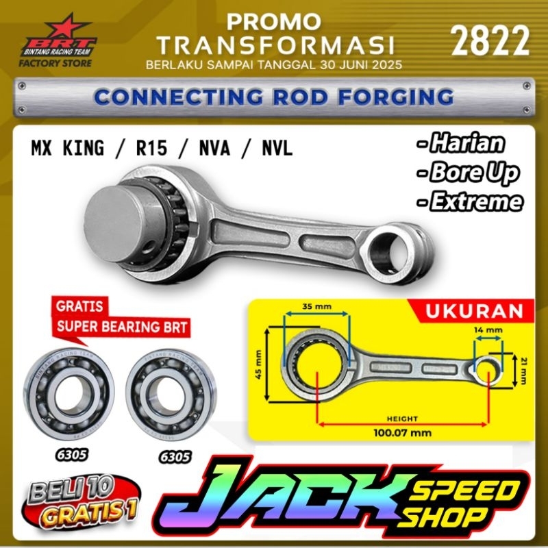 CONROD FORGED BRT MX KING NVA NVL R15