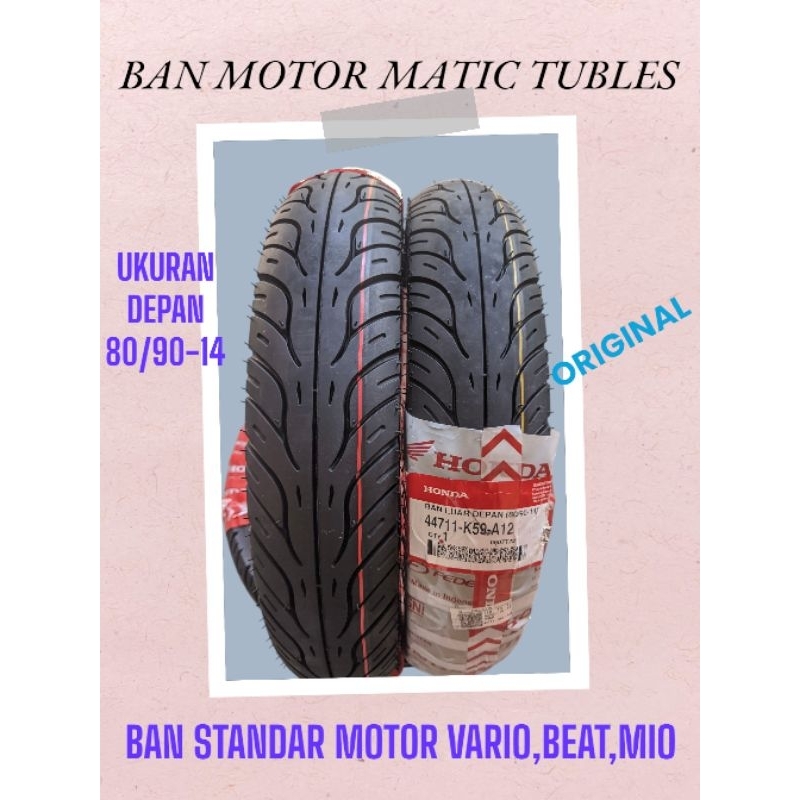 BAN LUAR FEDERAL STANDAR MOTOR MATIC 80/90-14 TUBLES GRATIS CAIRAN TUBLES