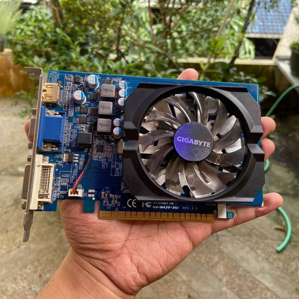Gigabyte GT 420 / GT420 Rev 3.0 - GV-N420-2GI - DDR3 2GB - VGA GPU PC - Second / Preloved