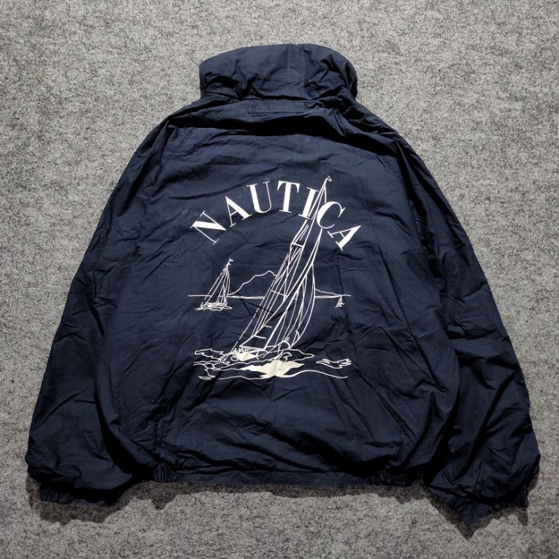 JACKET WINDBREAKER NAUTICA BIG LOGO VINTAGE THRIFT/SECOND