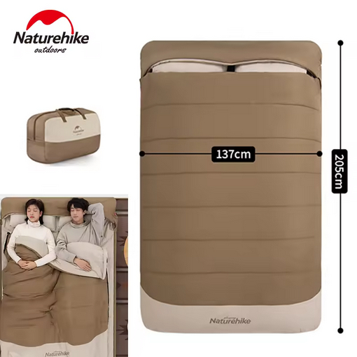 SLEEPING BAG DOUBLE WITH PILLOW NATUREHIKE NH21MSD02